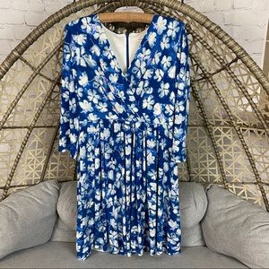 Coldwater Creek Floral Dress - Blue/ White